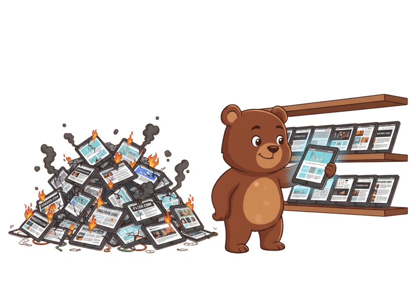 Bear experts analyzing websites