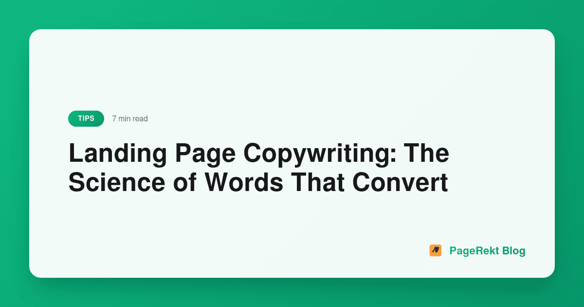 Landing Page Copywriting: The Science of Words That Convert