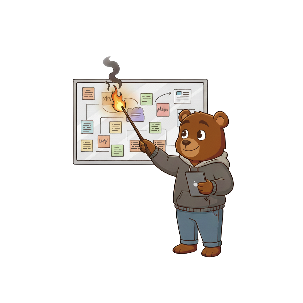 Bear presenting website issues