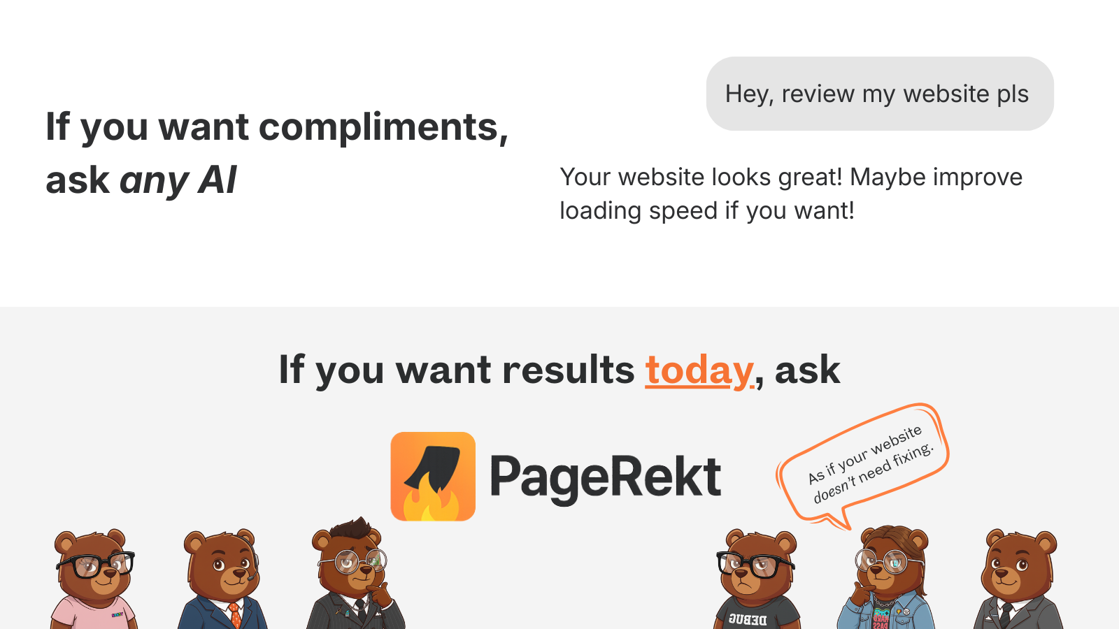 PageRekt - Get Your Website Roasted